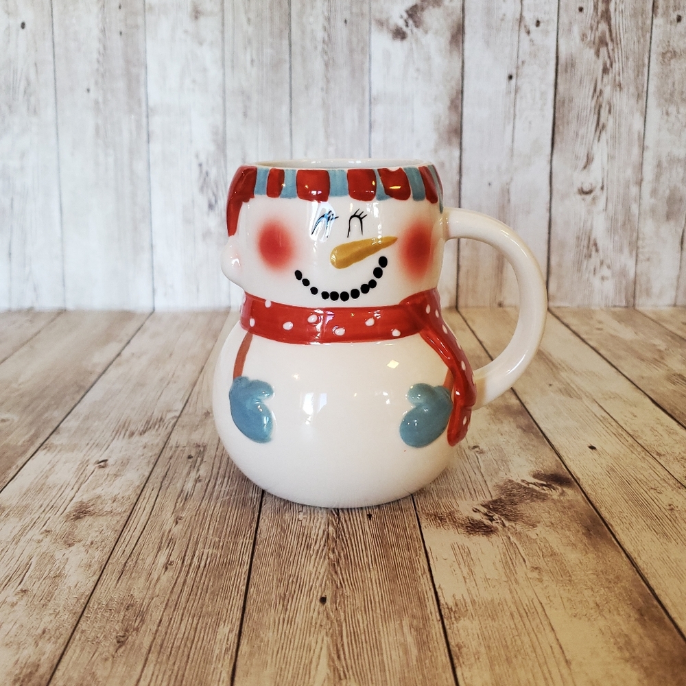 Target Threshold Christmas Snowman Stoneware mug